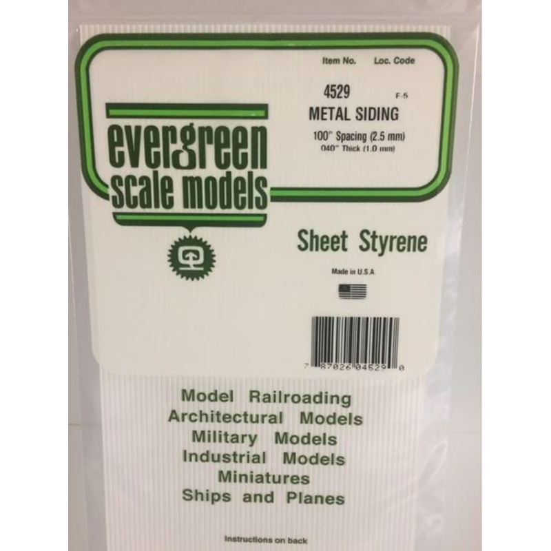 Evergreen 4529 .100 Spacing Corrugated Siding