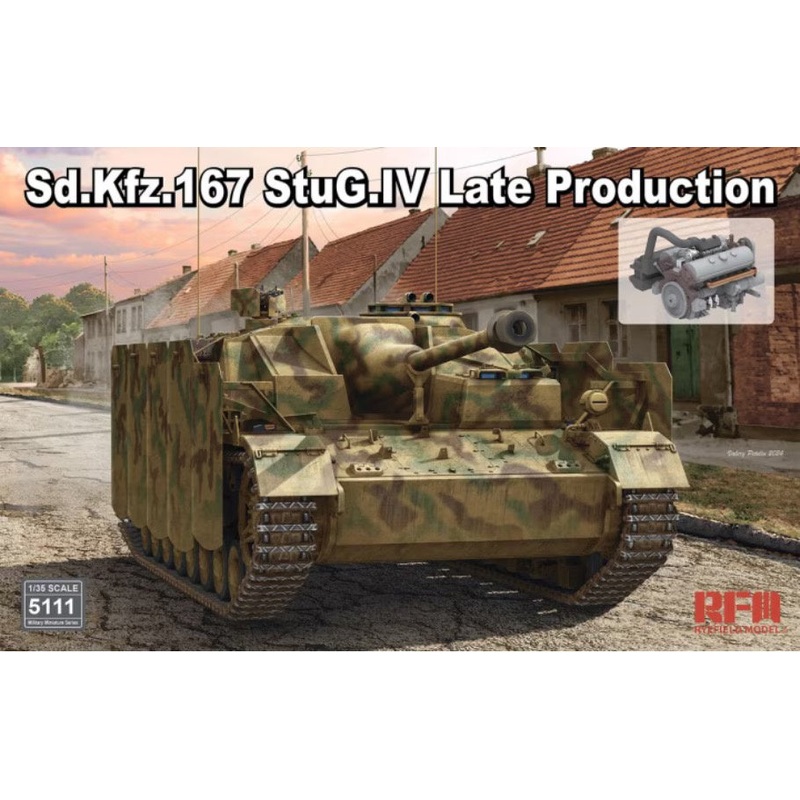 Sd.Kfz.167Stug.Iv Late Prod. W/Eng.& Workable Tracks 1/35 #RM-5111 by Ryefield Model
