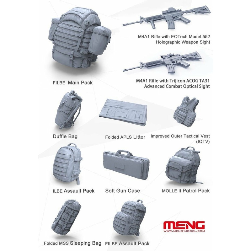 Modern U.S. Marines Individual Load-carrying Equipment SPS-027 – 1/35 Supplies Series by Meng