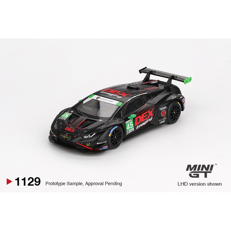(PRE-ORDER) Mini GT 1:64 Lamborghini Huracn GT3 EVO2 #45 No.45 DEX Imaging 2024 IMSA Daytona 24 Hrs MGT01129-L