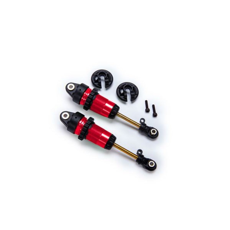 Traxxas Shocks, GTR long red-anodized, PTFE-coated bodies with TiN shafts (fully assembled, without springs) (2) – TRA7461-RED