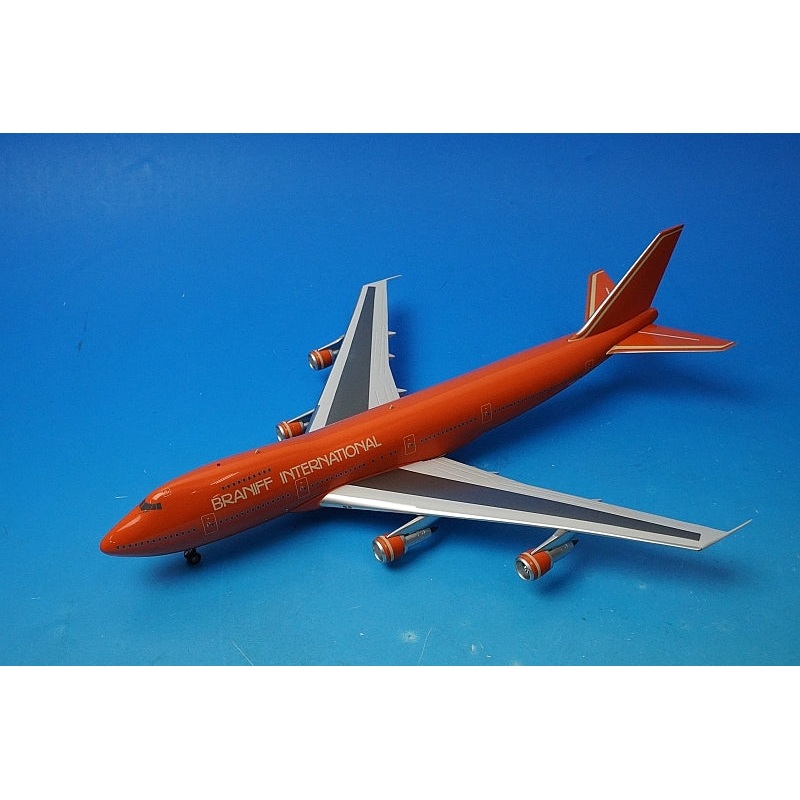 1:200 B747-200 Braniff International Orange N602BN IF742005 INFLIGHT airplane model
