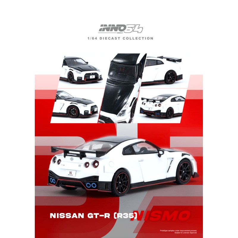 INNO64 1:64 Nissan GT-R (R35) NISMO White