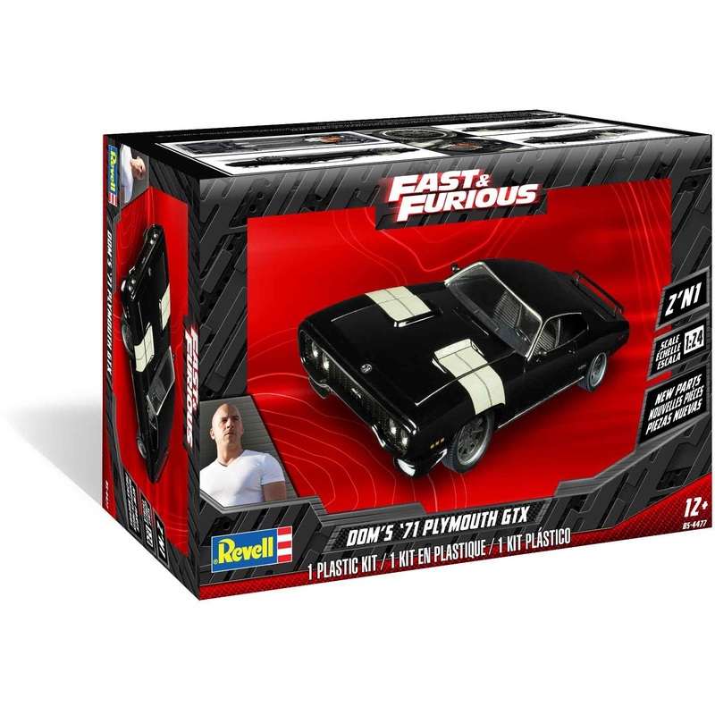 1971 Dom’s Plymouth GTX from The Fast and the Furious 1/24 Model Car Kit #4477 by Revell