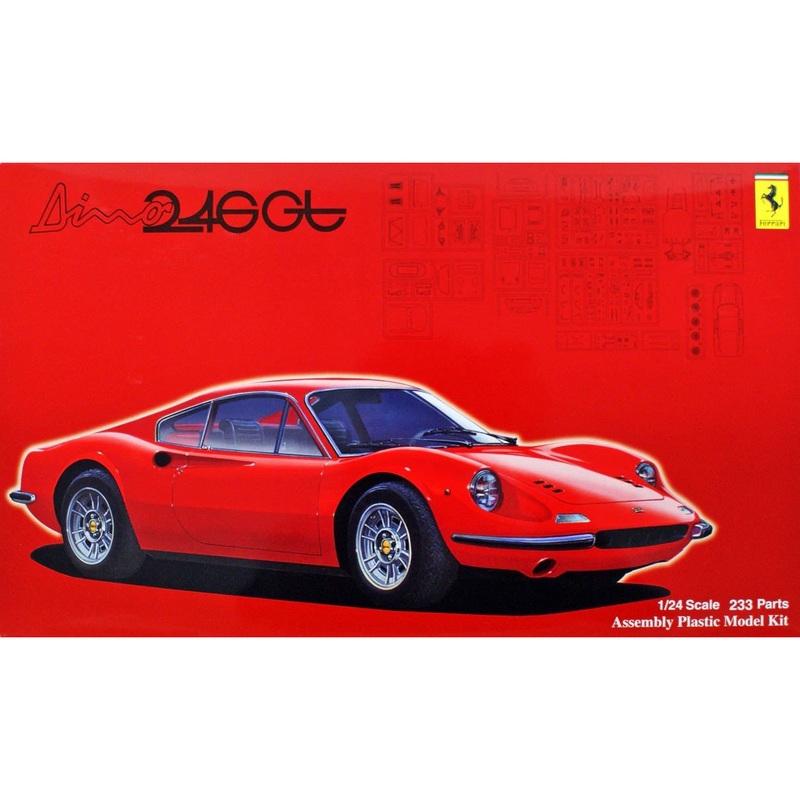 Ferrari Dino 246GT Early Type 1/24 Model Car Kit #FU008267 by Fujimi