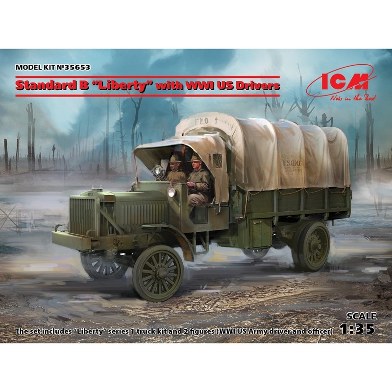 Standard B Liberty with WWI US Drivers 1/35 #35653 by ICM