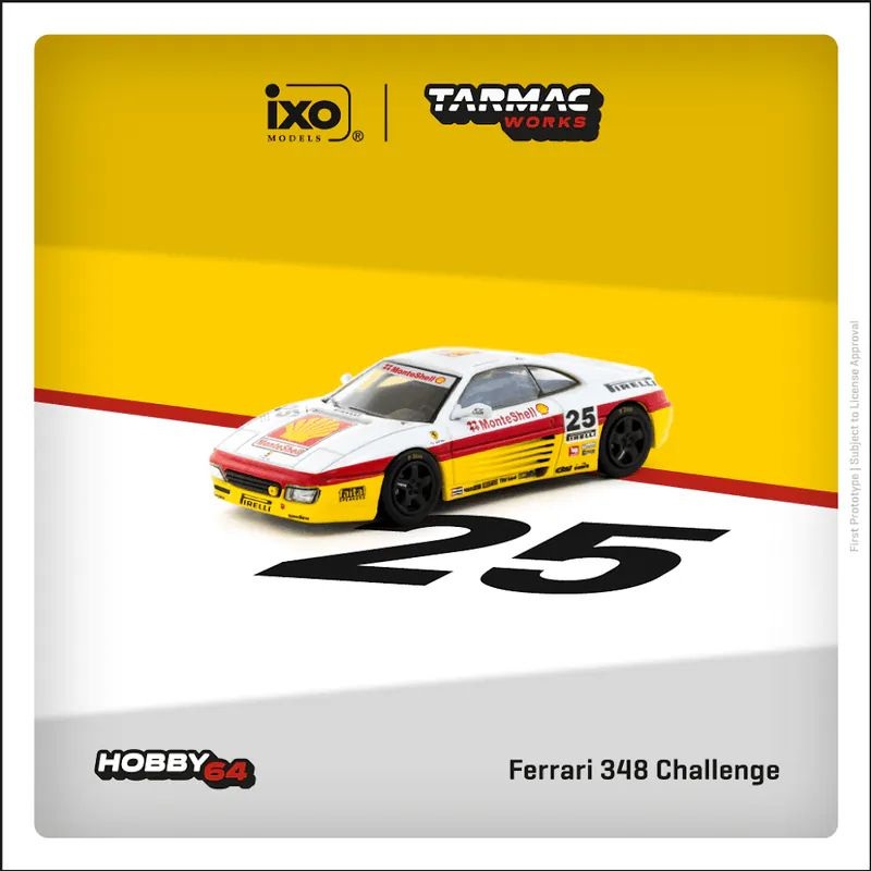 Tarmac Works x IXO Ferrari 348 Challenge Shell Racing
