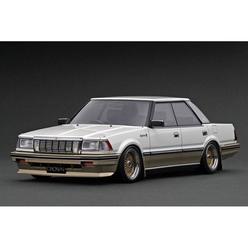 [ Back-order ] ignition model IG3826 1:18 Toyota Crown 3.0 Royal Saloon G 120 Pearl White Gold model car
