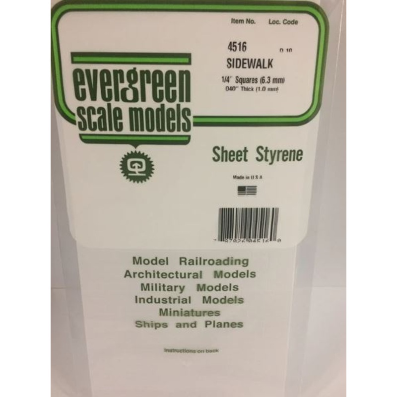 Evergreen 4516 1/4 Sidewalk Squares