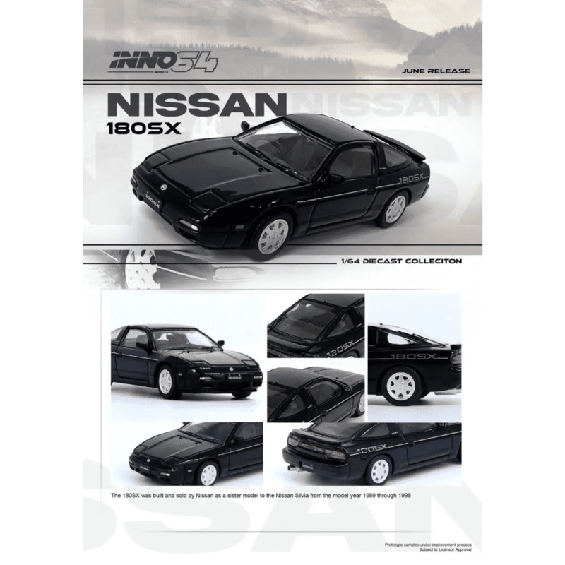 INNO64 1:64 Nissan S13 180SX Black