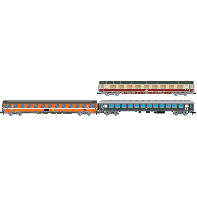 Passenger Car Set Alpen-Express Rome  Munich DB/FS Ep.IV 3-part