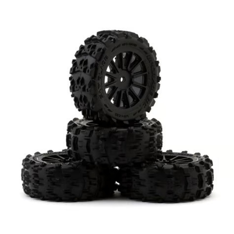 UpGrade RC Saw Blade Pre-Mounted Tires for ARRMA Typhon Grom (4) – UPG-10010